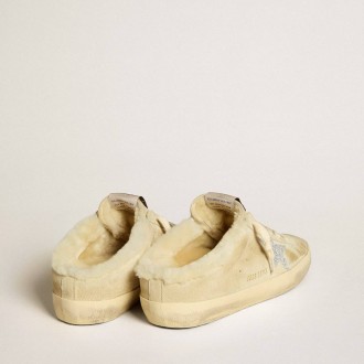 Golden Goose Super-Star Sabots With Swarovski Crystal Star And Shearling Lining GWF00110.F006706.10856