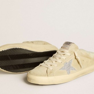 Golden Goose Super-Star Sabots With Swarovski Crystal Star And Shearling Lining GWF00110.F006706.10856