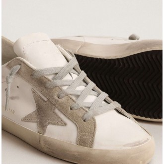 Golden Goose Super-Star With Gray Suede Star And Heel Tab GWF00101.F000417.10276